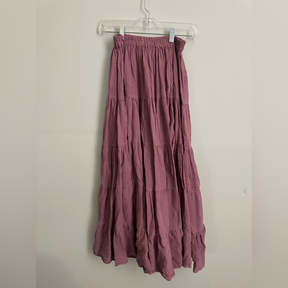 Elegant Mauve Maxi Skirt
